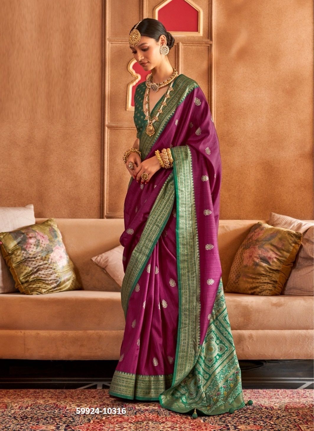 HAST PATOLA - Catalog # 59924 (Set of 9 Sarees) by Brand KRESHVA