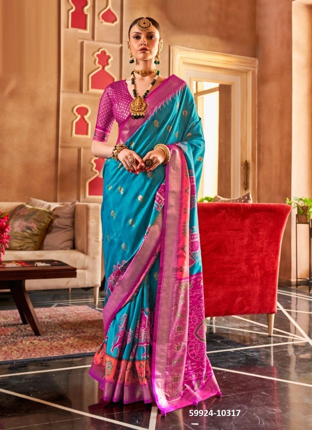 HAST PATOLA - Catalog # 59924 (Set of 9 Sarees) by Brand KRESHVA