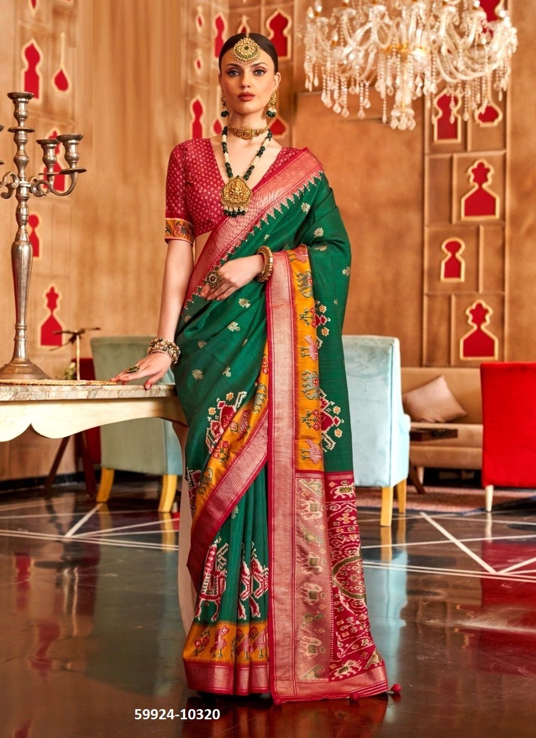 HAST PATOLA - Catalog # 59924 (Set of 9 Sarees) by Brand KRESHVA