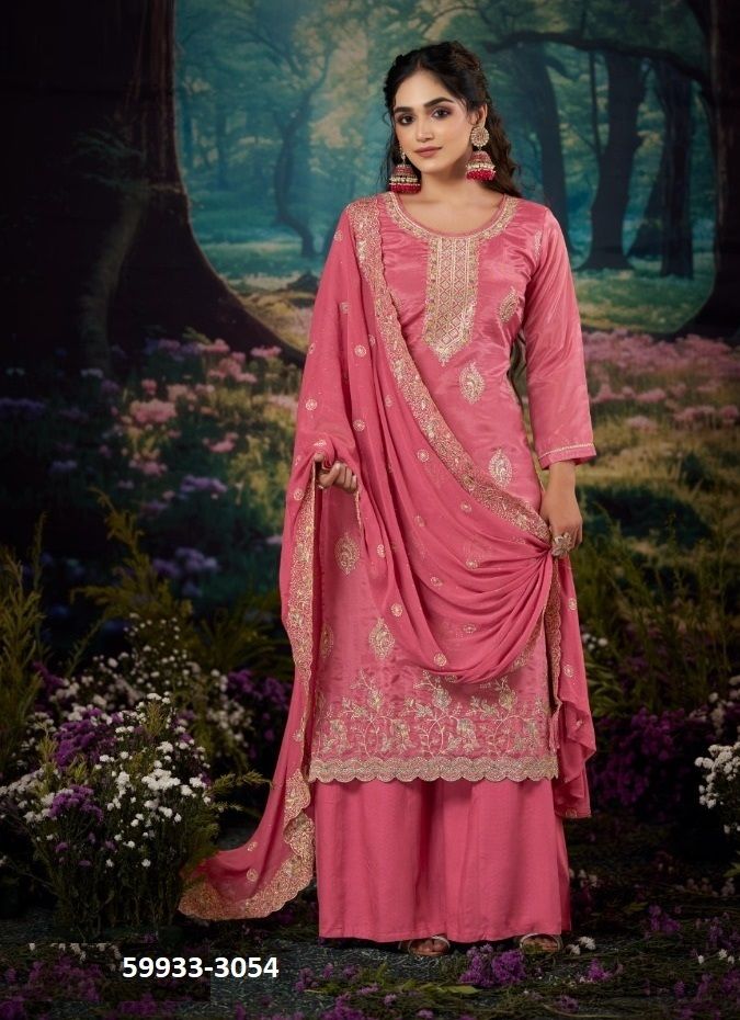 LIPIKA - Catalog # 59933 (Set of 4 Semi-Stitched / Un-Stitched Suits) by Brand FOUR DOTS