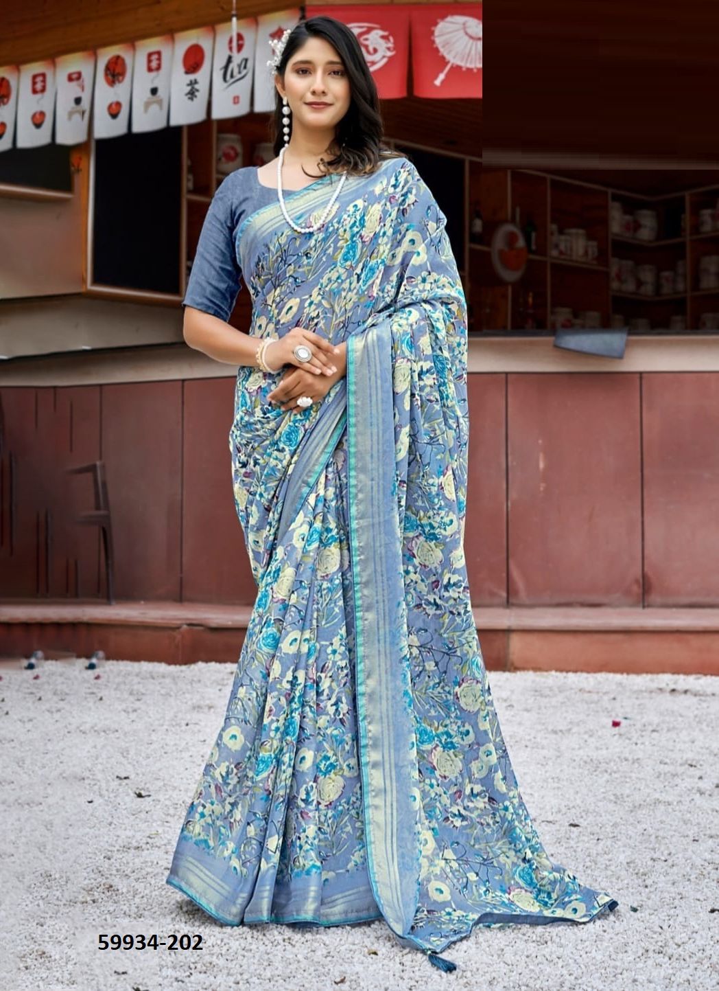 SONMARG 2 - Catalog # 59934 (Set of 8 Sarees) by Brand KASHVI CREATIONS