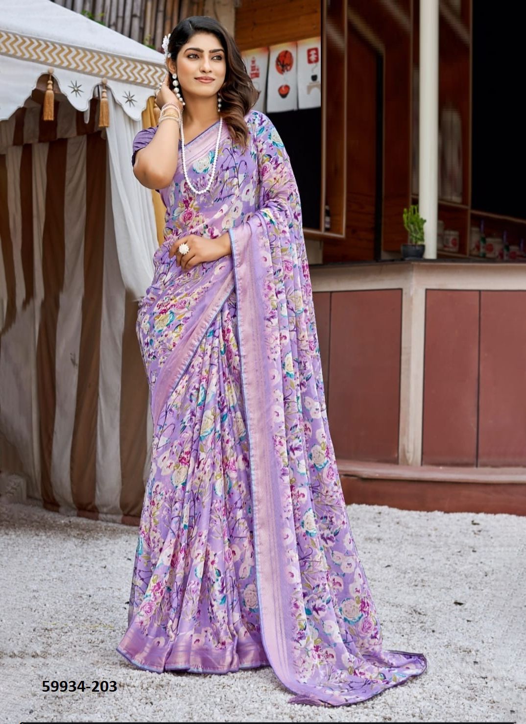 SONMARG 2 - Catalog # 59934 (Set of 8 Sarees) by Brand KASHVI CREATIONS