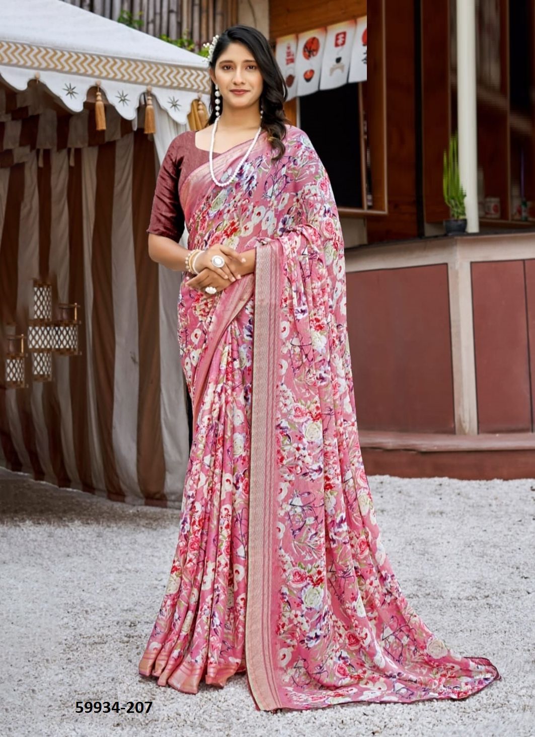 SONMARG 2 - Catalog # 59934 (Set of 8 Sarees) by Brand KASHVI CREATIONS