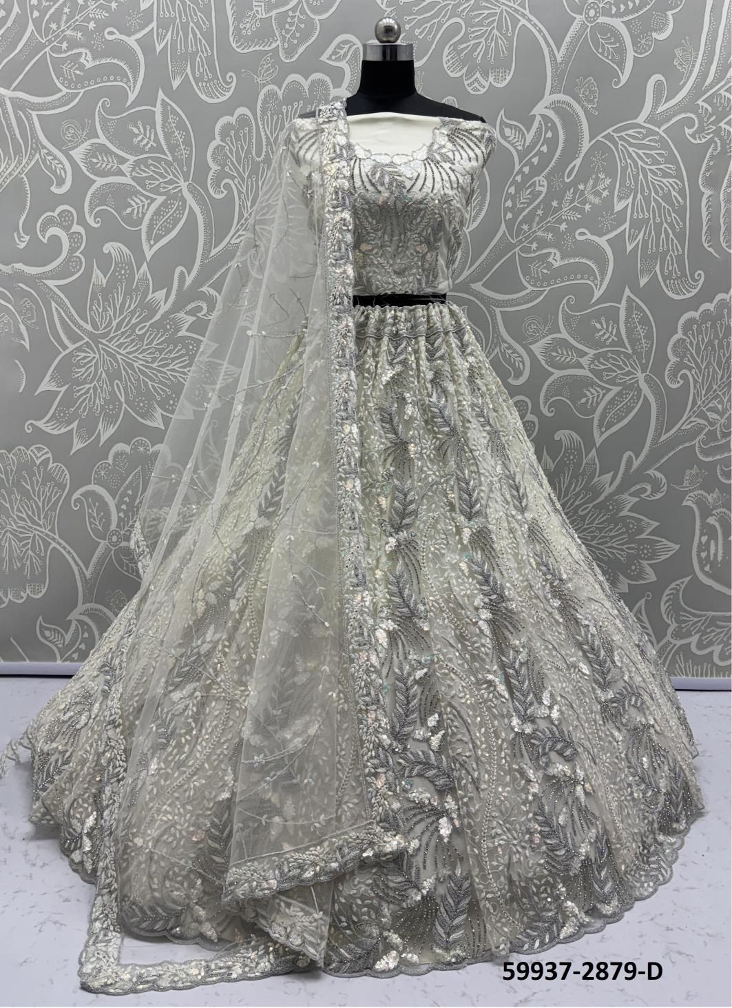 SERIES 2878-2885 - Catalog # 59937 (Set of 25 Semi-Stitched Lehengas) by Brand AABHARAN