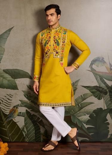 RAJWADI RAAS 2 - Catalog # 59940 (Set of 8 Men's Ethnic Wear) by Brand AABHARAN