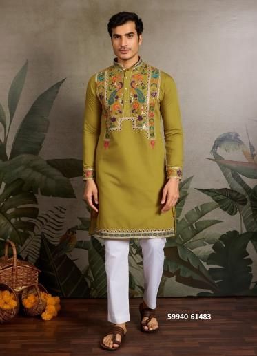 RAJWADI RAAS 2 - Catalog # 59940 (Set of 8 Men's Ethnic Wear) by Brand AABHARAN