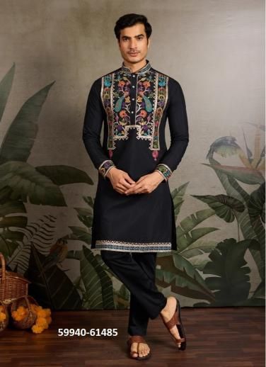RAJWADI RAAS 2 - Catalog # 59940 (Set of 8 Men's Ethnic Wear) by Brand AABHARAN