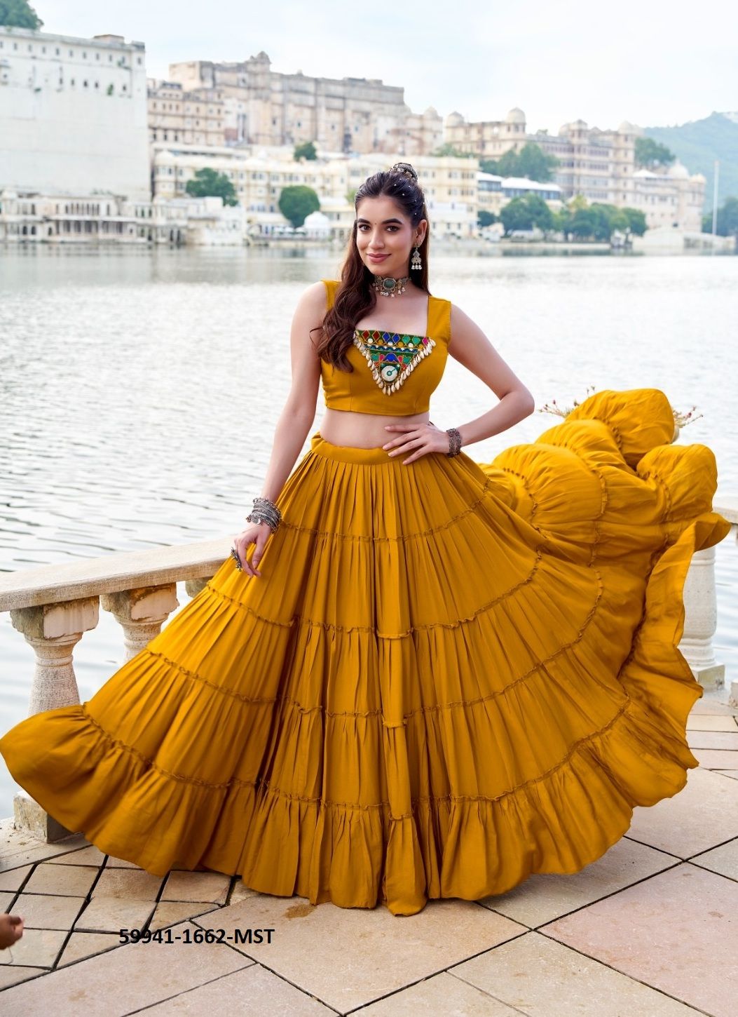 RAJUDI NAVRATRI WEAR - Catalog # 59941 (Set of 4 Readymade Lehengas) by Brand MEHERIYA RAJUDI NAVRATRI WEAR - Catalog # 59941 (Set of 4 Readymade Lehengas) by Brand MEHERIYA