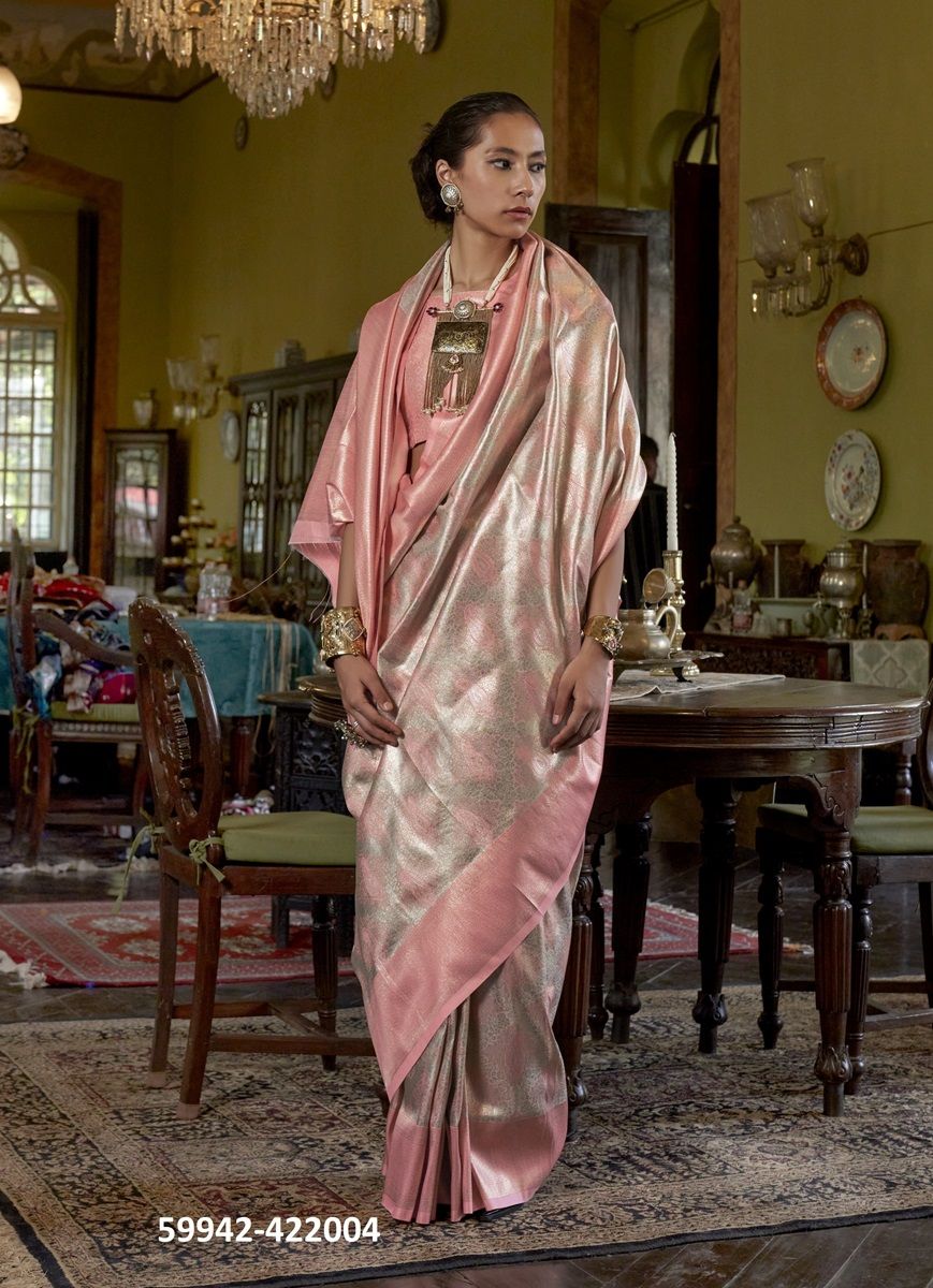 KANJEEPURAM CANVA - Catalog # 59942 (Set of 6 Sarees) by Brand RAJTEX FABRICS
