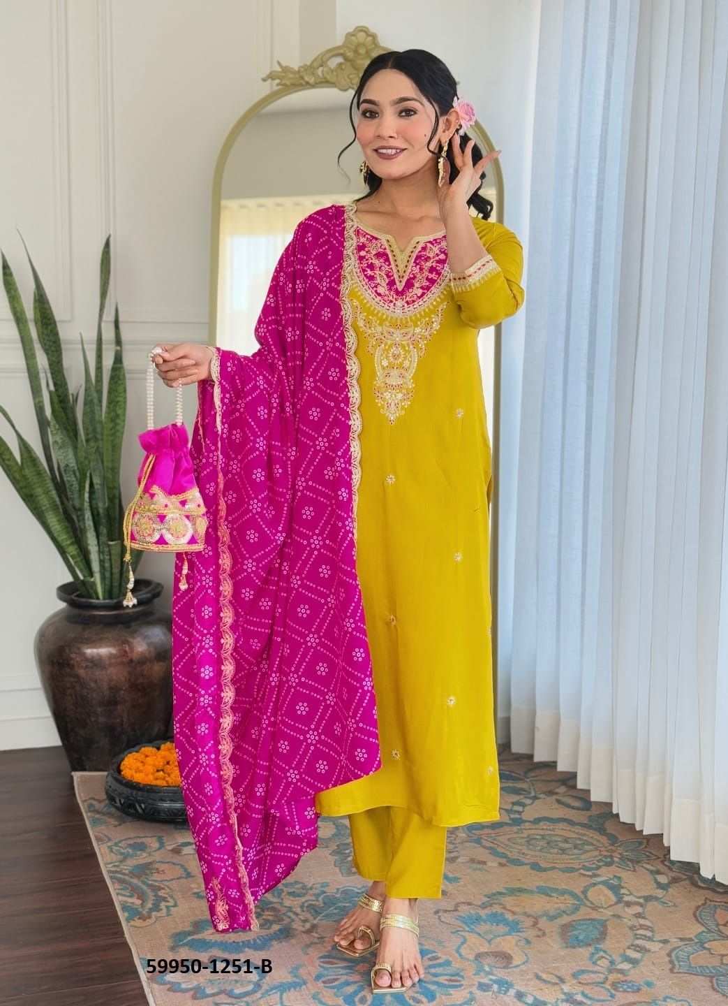 AAROHI - Catalog # 59950 (Set of 2 Readymade Salwar Suits) by Brand MEHERIYA