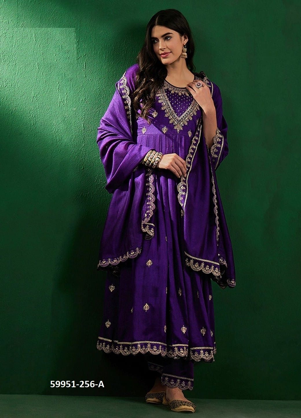 ANARKALI SERIES 256 - Catalog # 59951 (Set of 3 Readymade Salwar Suits) by Brand AABHARAN ANARKALI SERIES 256 - Catalog # 59951 (Set of 3 Readymade Salwar Suits) by Brand AABHARAN