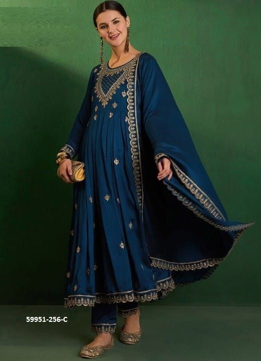 ANARKALI SERIES 256 - Catalog # 59951 (Set of 3 Readymade Salwar Suits) by Brand AABHARAN ANARKALI SERIES 256 - Catalog # 59951 (Set of 3 Readymade Salwar Suits) by Brand AABHARAN