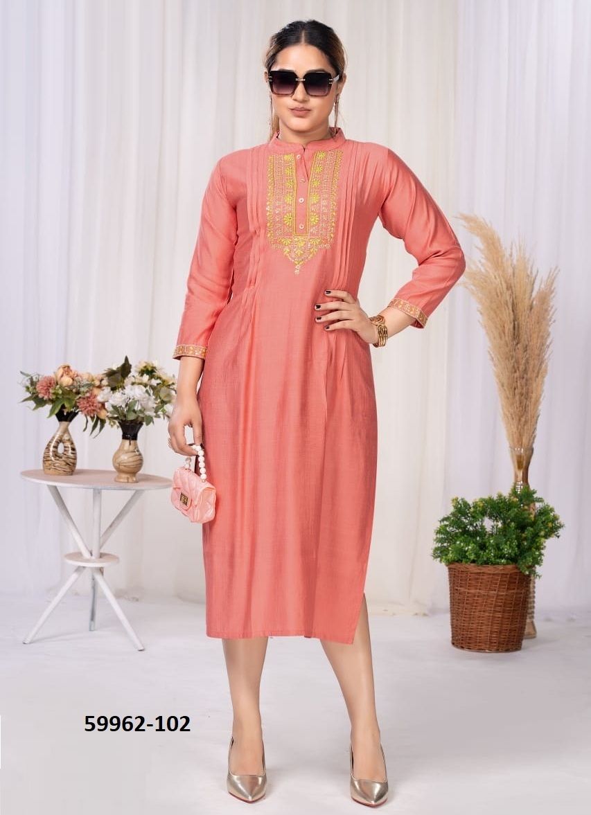 AURORA - Catalog # 59962 (Set of 6 Readymade Women's Kurtis / Tops) by Brand DEE CEE AURORA - Catalog # 59962 (Set of 6 Readymade Women's Kurtis / Tops) by Brand DEE CEE