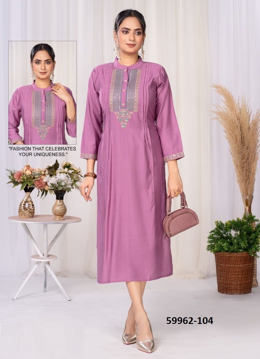 AURORA - Catalog # 59962 (Set of 6 Readymade Women's Kurtis / Tops) by Brand DEE CEE AURORA - Catalog # 59962 (Set of 6 Readymade Women's Kurtis / Tops) by Brand DEE CEE