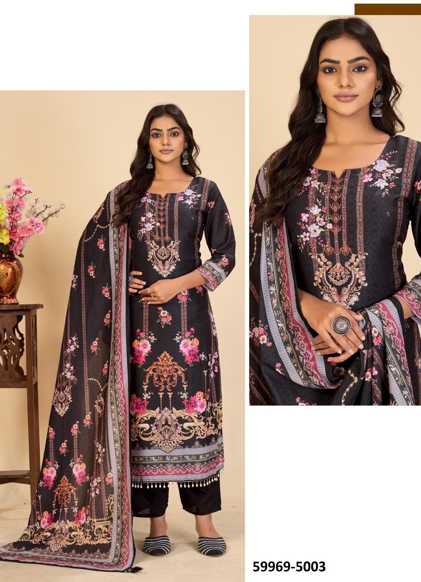 ZAINAB 5 - Catalog # 59969 (Set of 4 Readymade Salwar Suits) by Brand BLUE HILLS ZAINAB 5 - Catalog # 59969 (Set of 4 Readymade Salwar Suits) by Brand BLUE HILLS