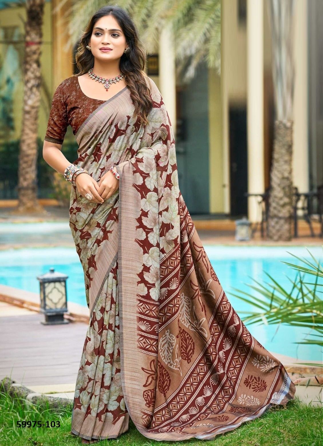 NARGIS - Catalog # 59975 (Set of 8 Sarees) by Brand KASHVI CREATIONS