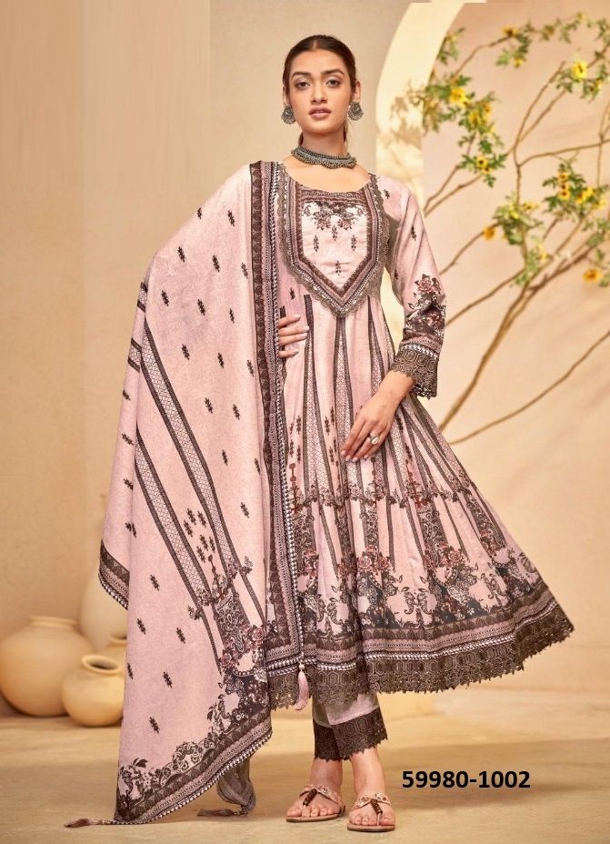 NAFIZA - Catalog # 59980 (Set of 6 Readymade Salwar Suits) by Brand ISAVASYAM