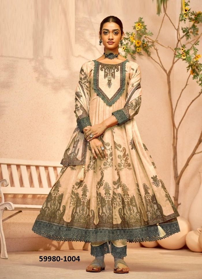 NAFIZA - Catalog # 59980 (Set of 6 Readymade Salwar Suits) by Brand ISAVASYAM