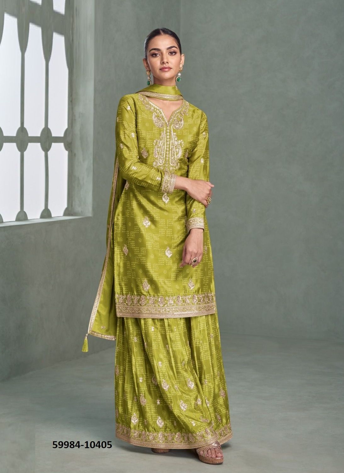 MAHIRA - Catalog # 59984 (Set of 3 Readymade Salwar Suits) by Brand AASHIRWAD