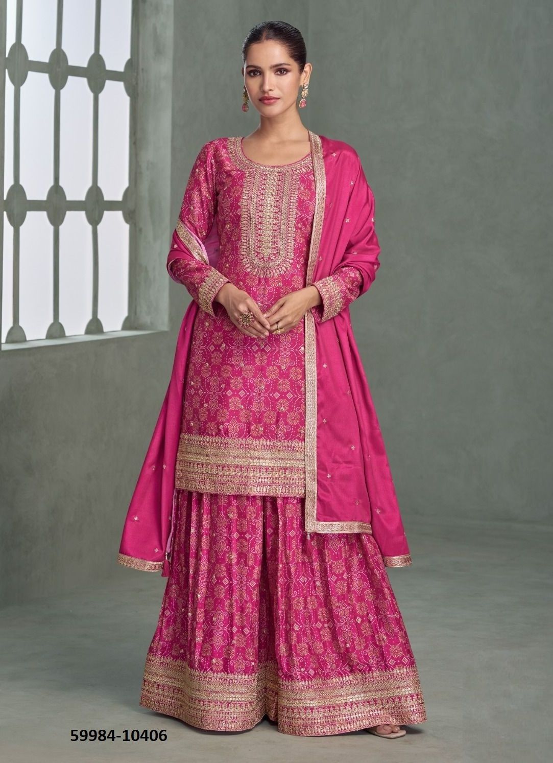 MAHIRA - Catalog # 59984 (Set of 3 Readymade Salwar Suits) by Brand AASHIRWAD