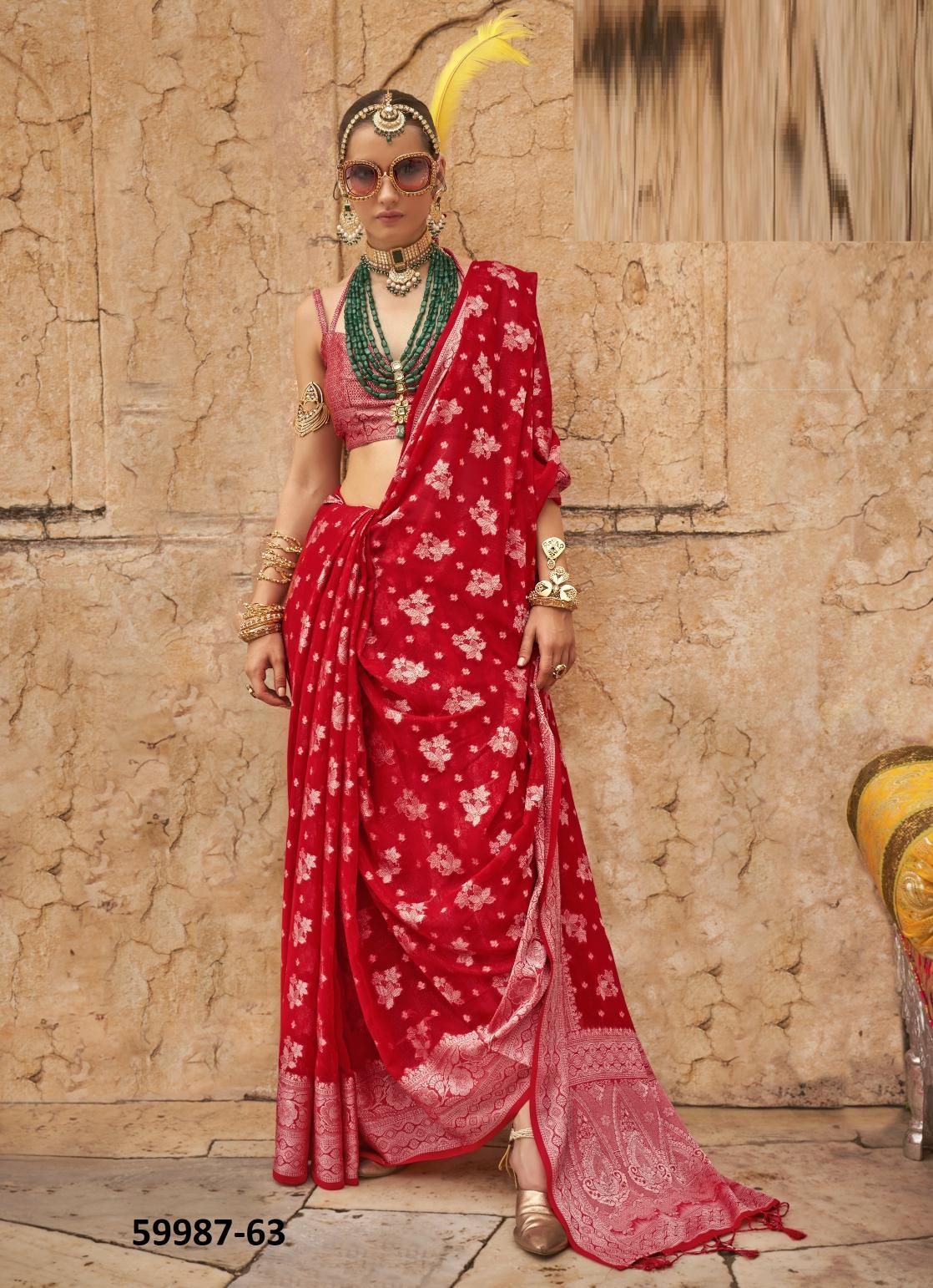 ALAKNANDA - Catalog # 59987 (Set of 6 Sarees) by Brand KRESHVA