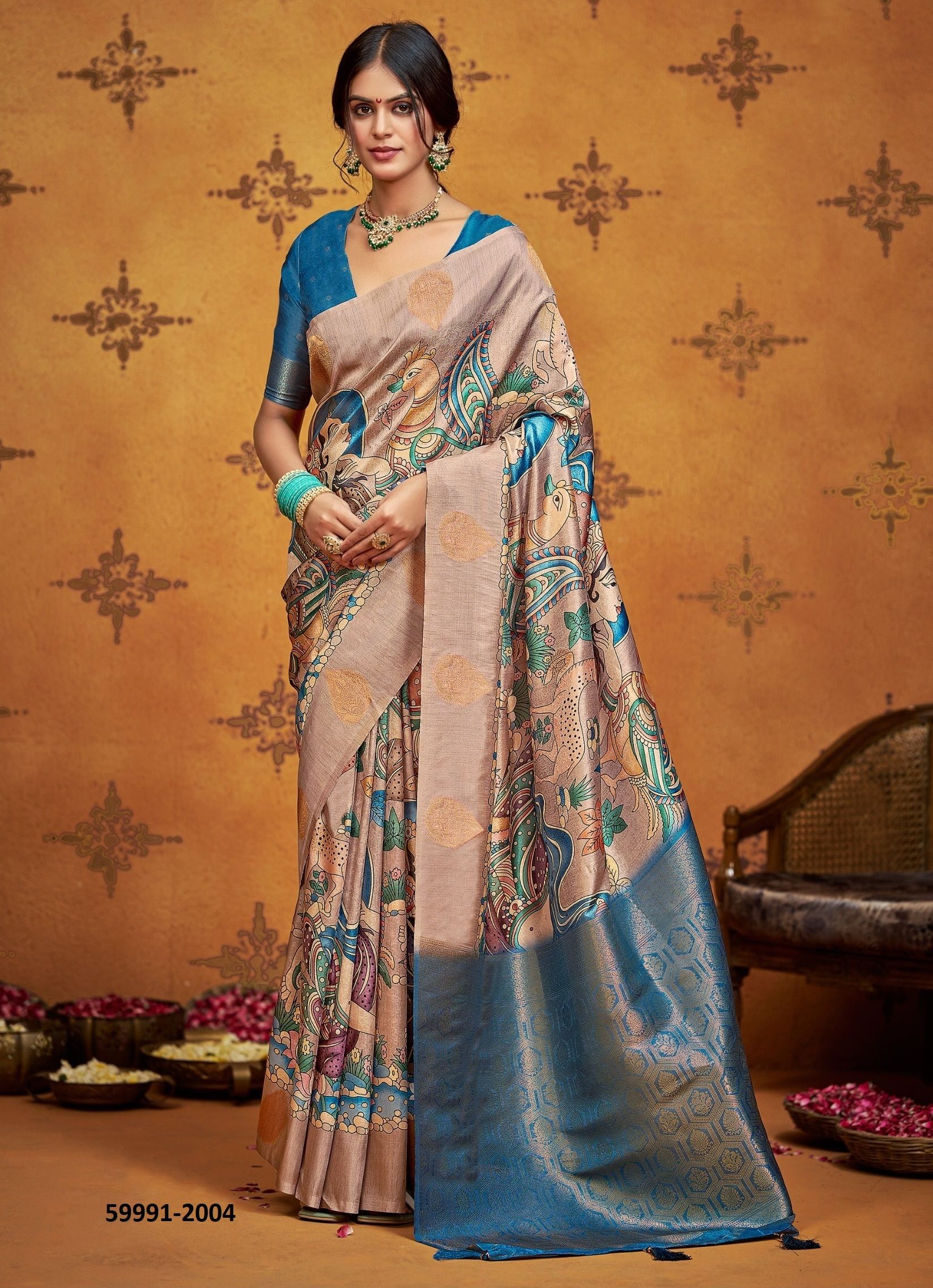 SAJADA 2 - Catalog # 59991 (Set of 6 Sarees) by Brand SHUBH SHREE CREATIONS