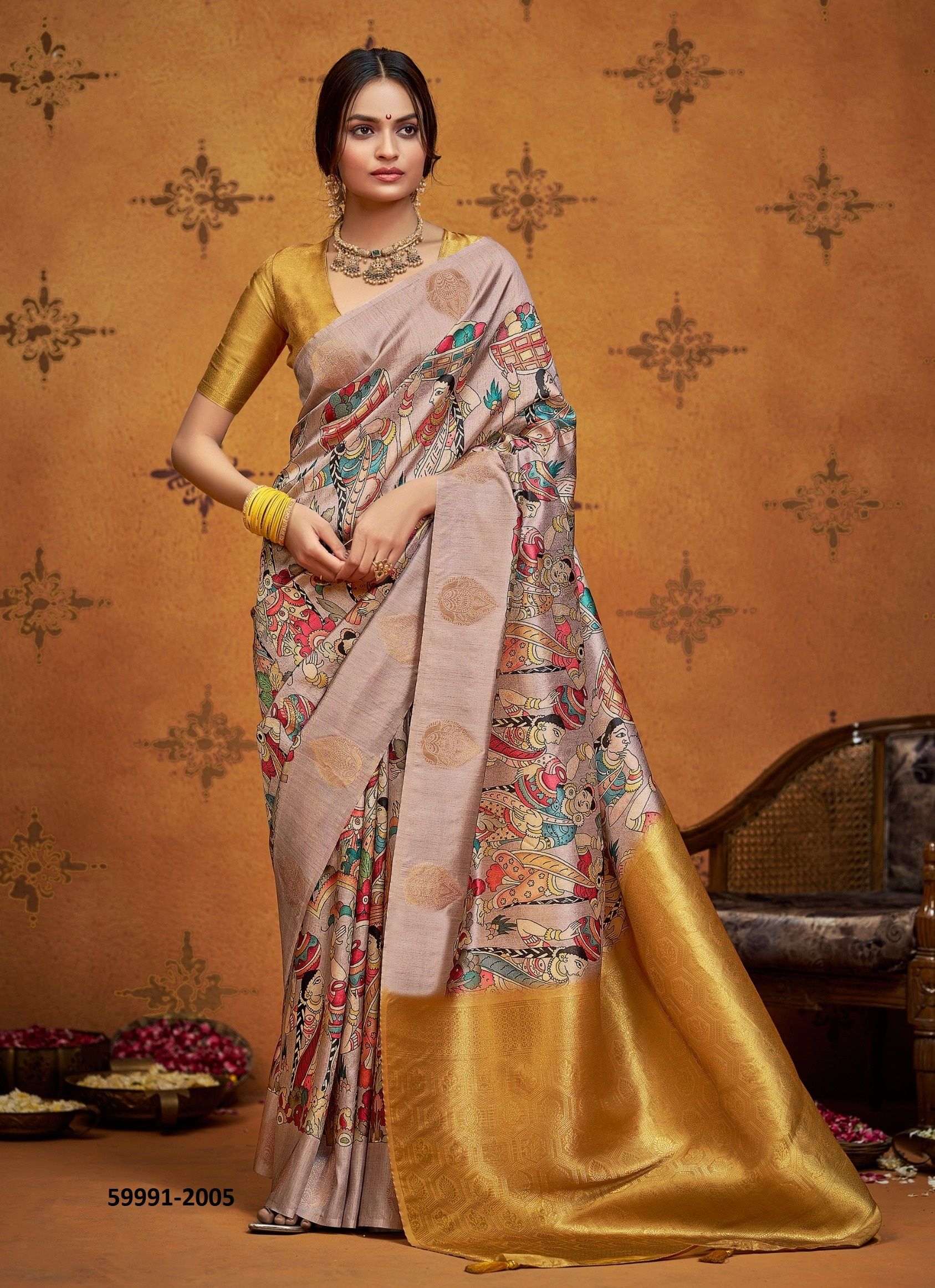 SAJADA 2 - Catalog # 59991 (Set of 6 Sarees) by Brand SHUBH SHREE CREATIONS