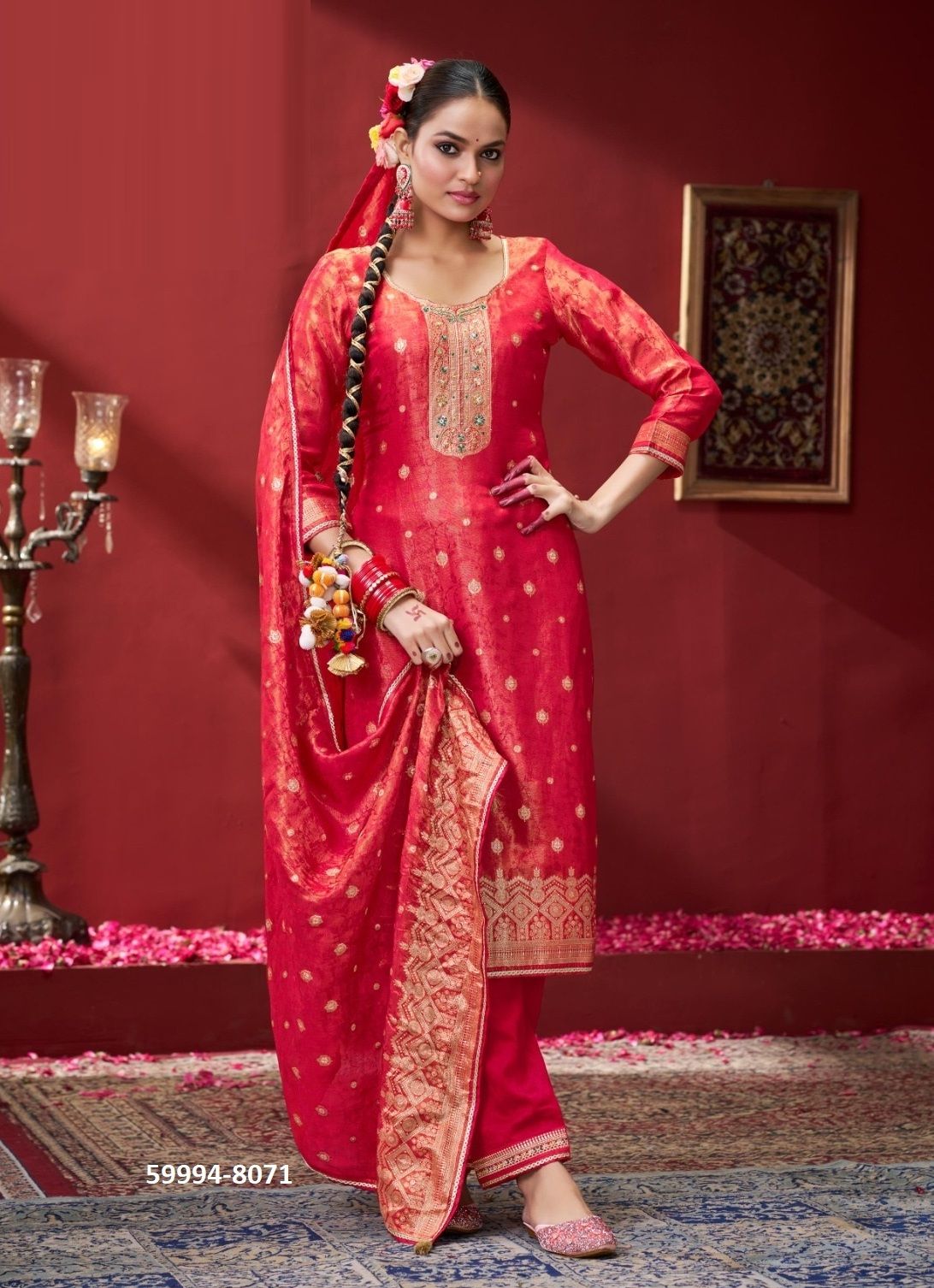 SADHANA - Catalog # 59994 (Set of 4 Readymade Salwar Suits) by Brand RANGOON SADHANA - Catalog # 59994 (Set of 4 Readymade Salwar Suits) by Brand RANGOON