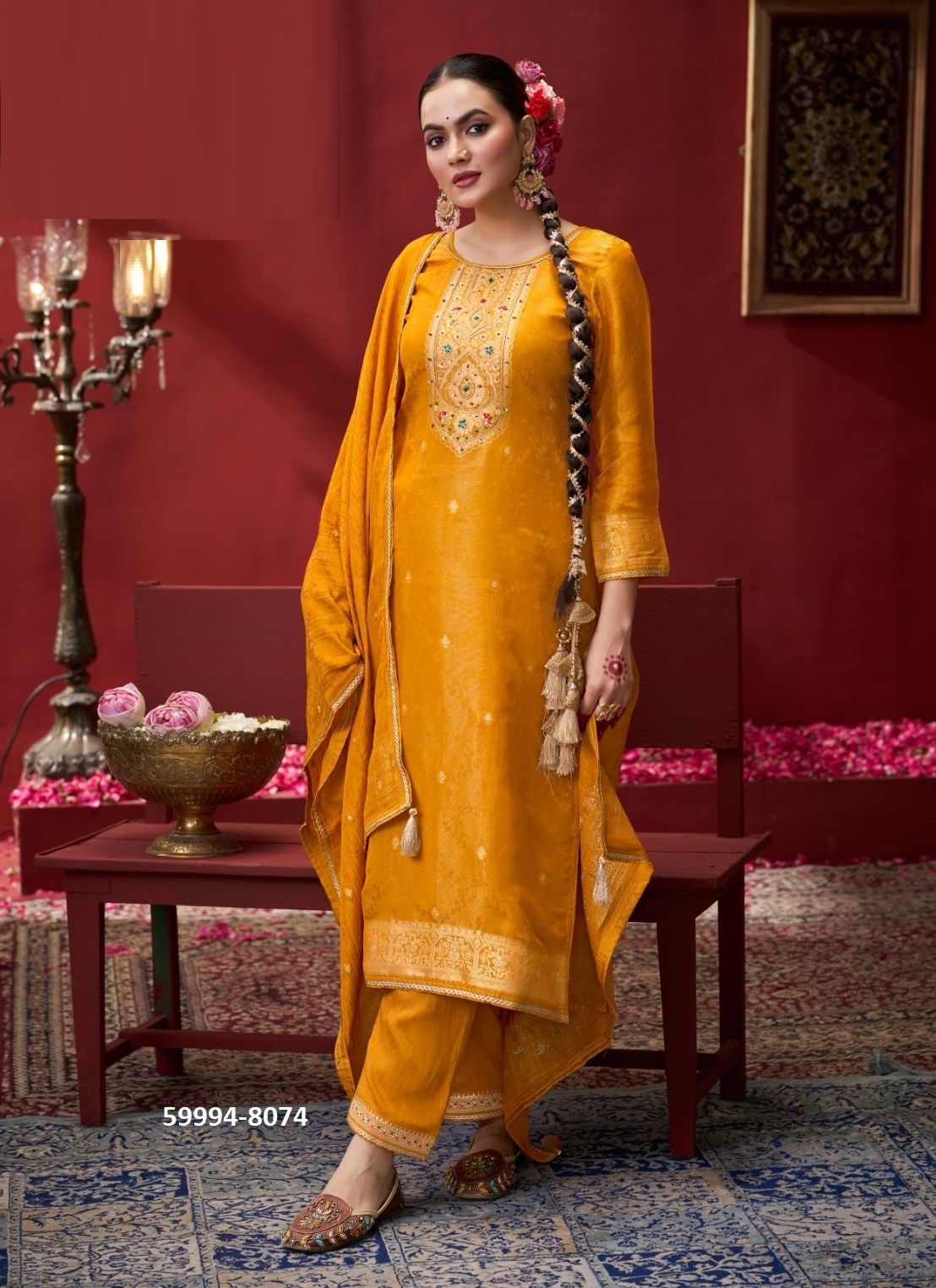 SADHANA - Catalog # 59994 (Set of 4 Readymade Salwar Suits) by Brand RANGOON SADHANA - Catalog # 59994 (Set of 4 Readymade Salwar Suits) by Brand RANGOON