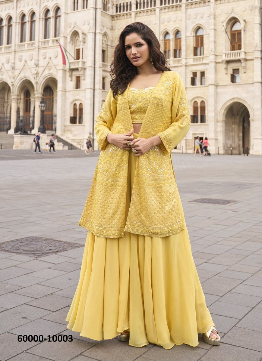 ISHA - Catalog # 60000 (Set of 3 Indo-Western Outfits) by Brand SAYURI DESIGNER
