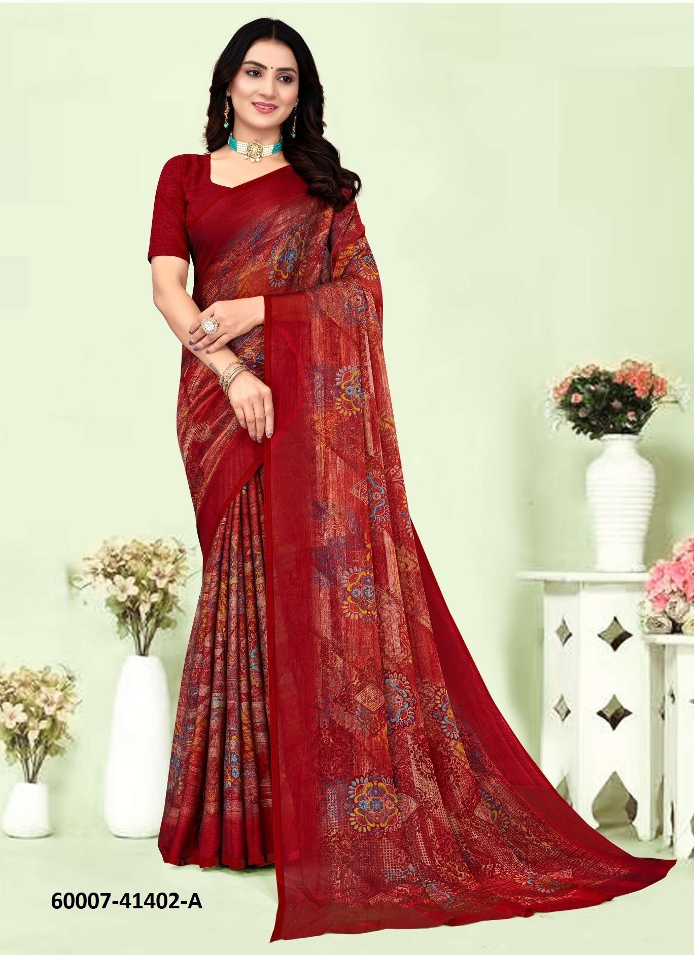 KAJAL CHIFFON 1 - Catalog # 60007 (Set of 6 Sarees) by Brand RUCHI SAREES KAJAL CHIFFON 1 - Catalog # 60007 (Set of 6 Sarees) by Brand RUCHI SAREES