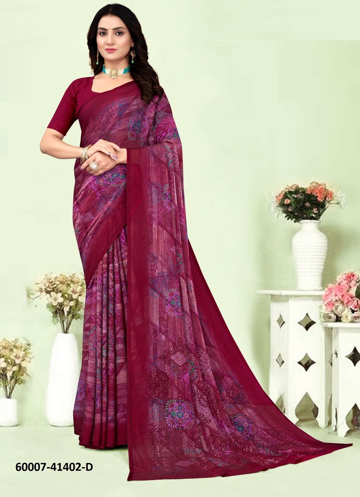 KAJAL CHIFFON 1 - Catalog # 60007 (Set of 6 Sarees) by Brand RUCHI SAREES KAJAL CHIFFON 1 - Catalog # 60007 (Set of 6 Sarees) by Brand RUCHI SAREES