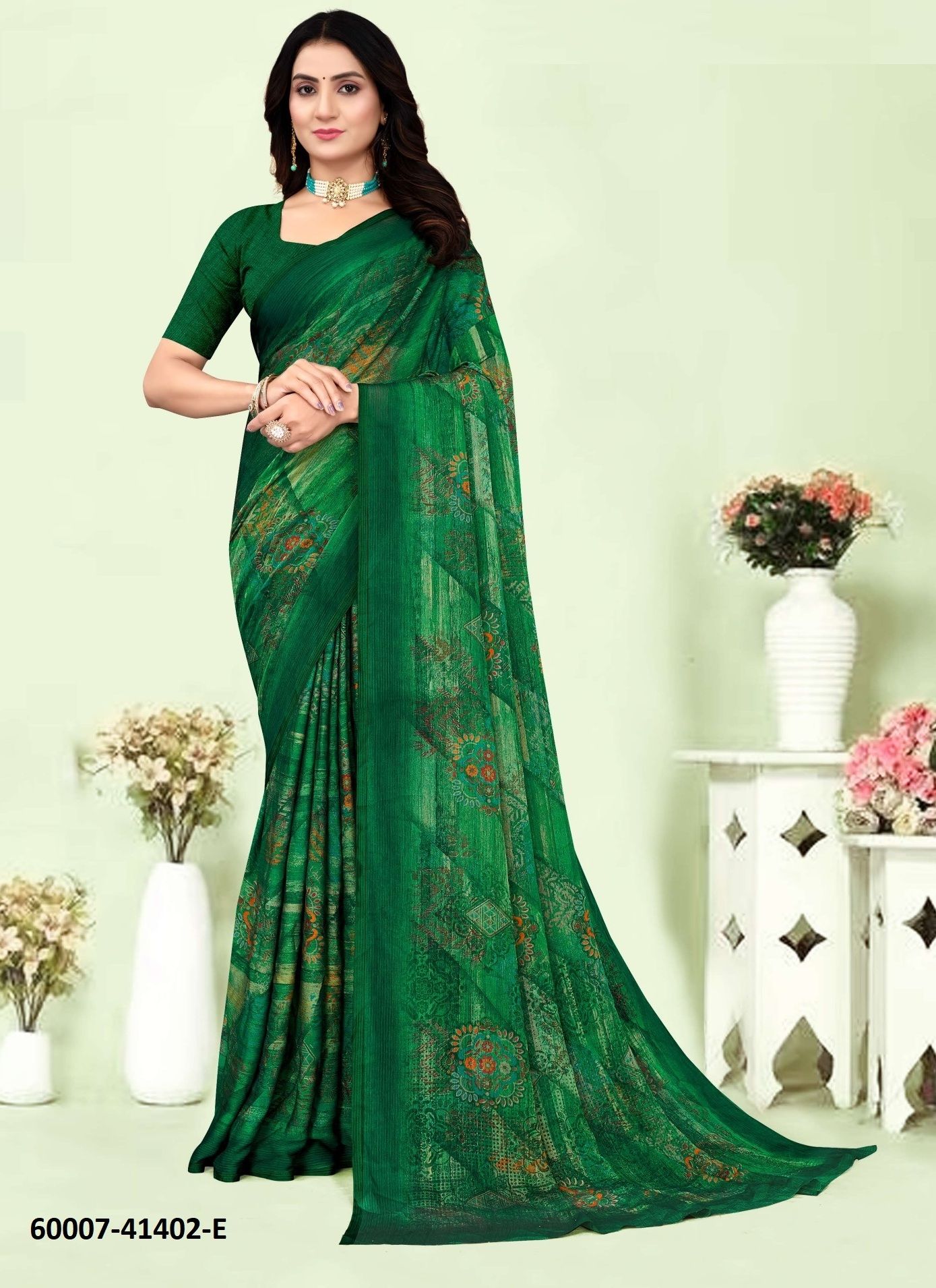 KAJAL CHIFFON 1 - Catalog # 60007 (Set of 6 Sarees) by Brand RUCHI SAREES KAJAL CHIFFON 1 - Catalog # 60007 (Set of 6 Sarees) by Brand RUCHI SAREES
