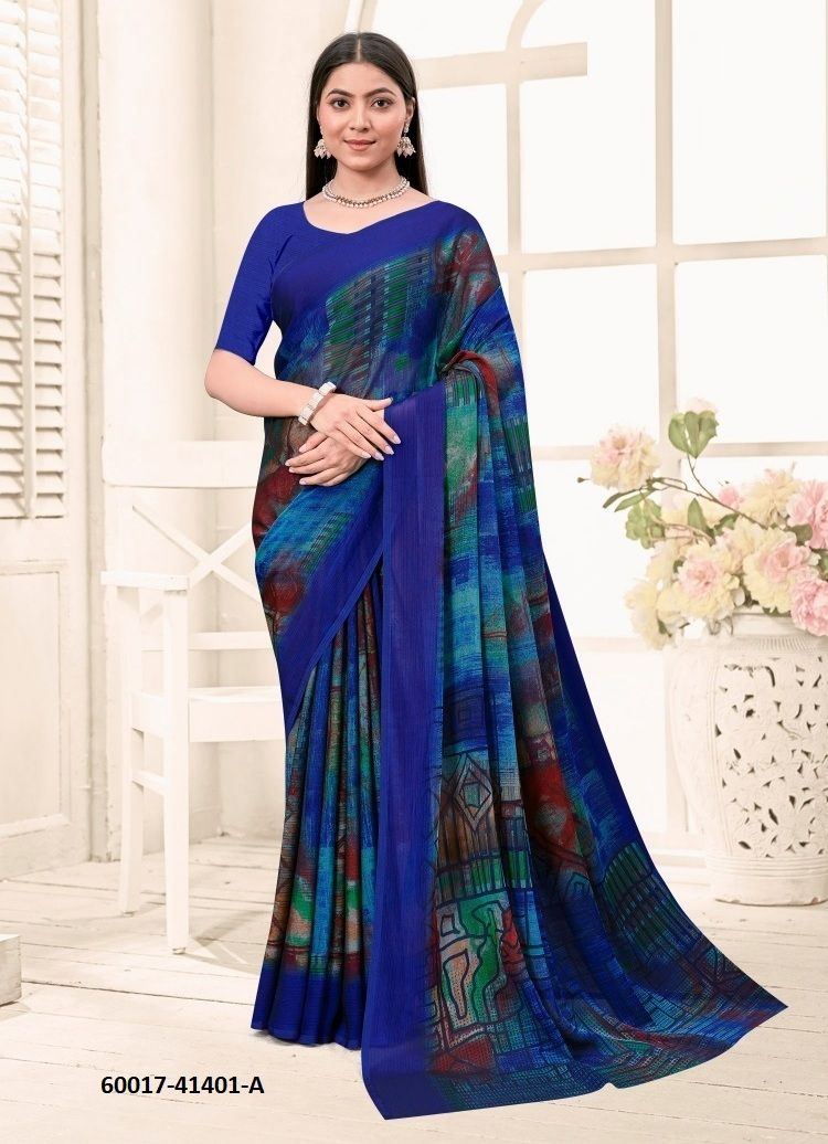 KAJAL CHIFFON 3 - Catalog # 60017 (Set of 6 Sarees) by Brand RUCHI SAREES KAJAL CHIFFON 3 - Catalog # 60017 (Set of 6 Sarees) by Brand RUCHI SAREES