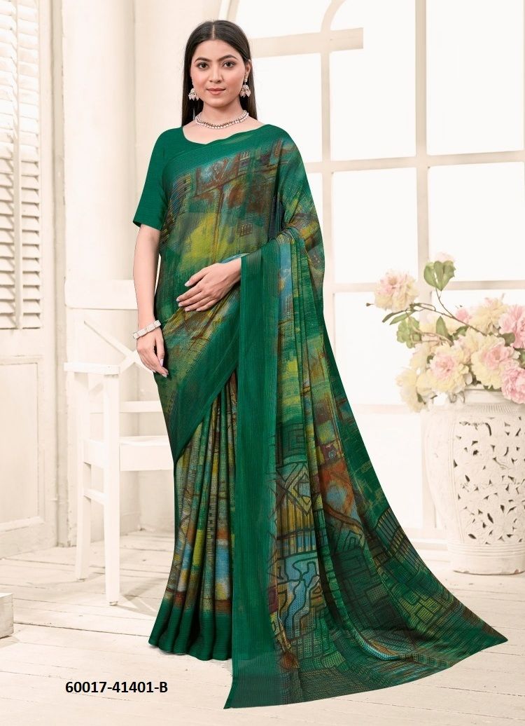 KAJAL CHIFFON 3 - Catalog # 60017 (Set of 6 Sarees) by Brand RUCHI SAREES KAJAL CHIFFON 3 - Catalog # 60017 (Set of 6 Sarees) by Brand RUCHI SAREES