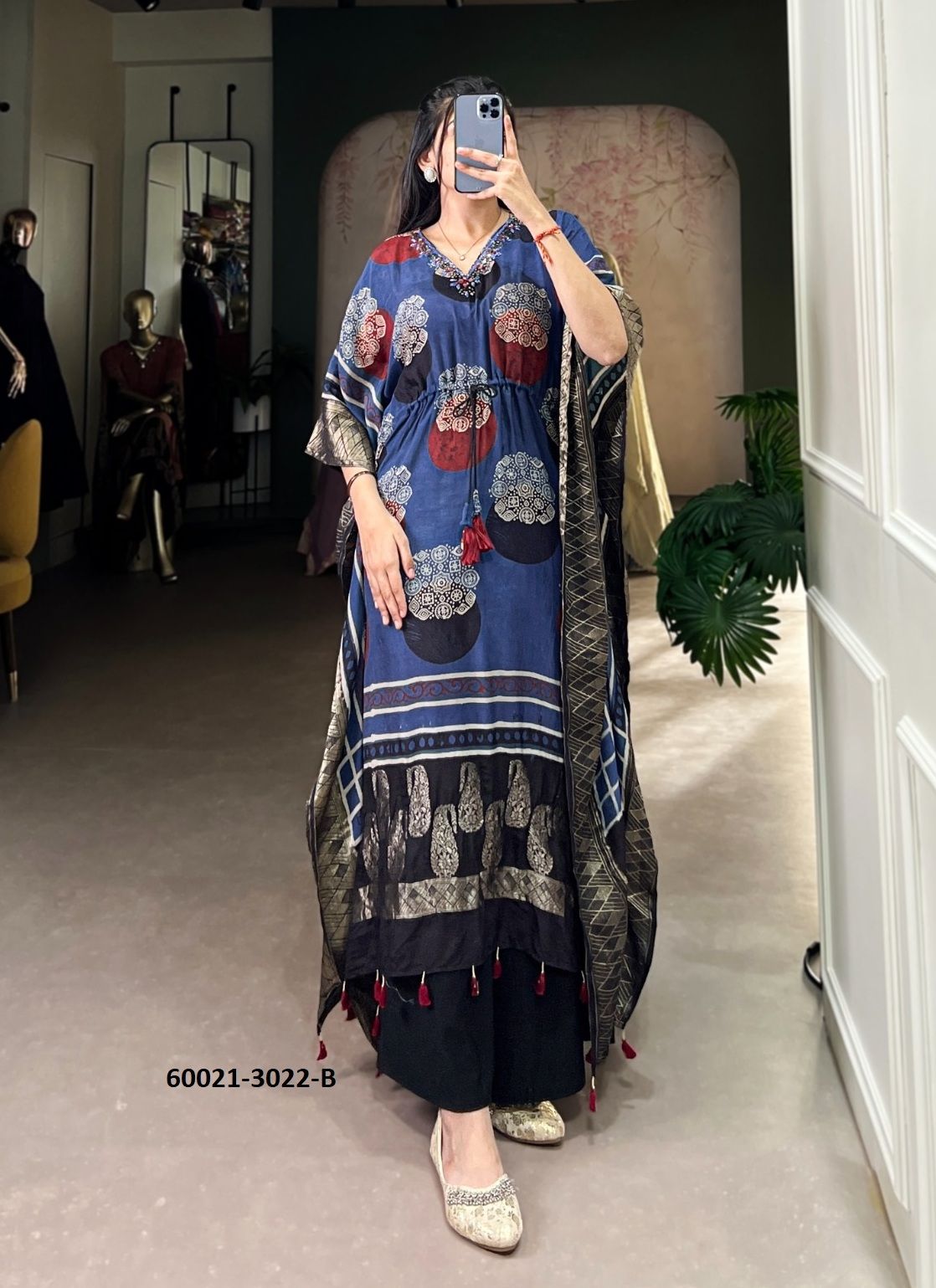 POCHOS & KAFTANS - Catalog # 60021 (Set of 5 Kaftans / Ponchos) by Brand AABHARAN
