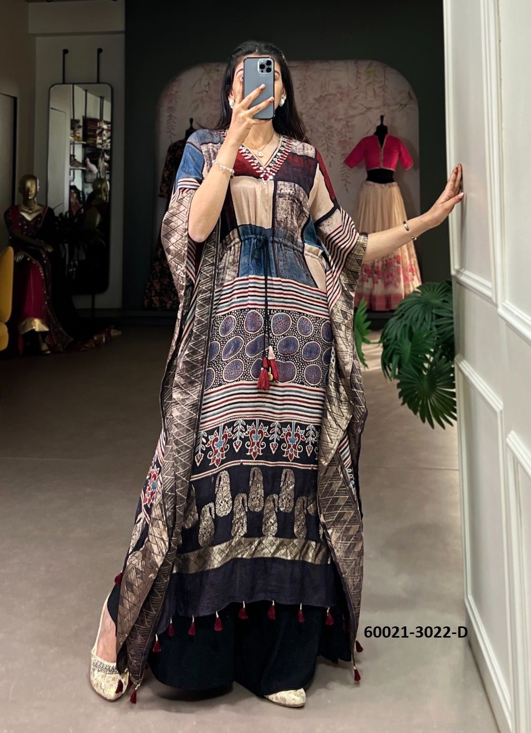 POCHOS & KAFTANS - Catalog # 60021 (Set of 5 Kaftans / Ponchos) by Brand AABHARAN