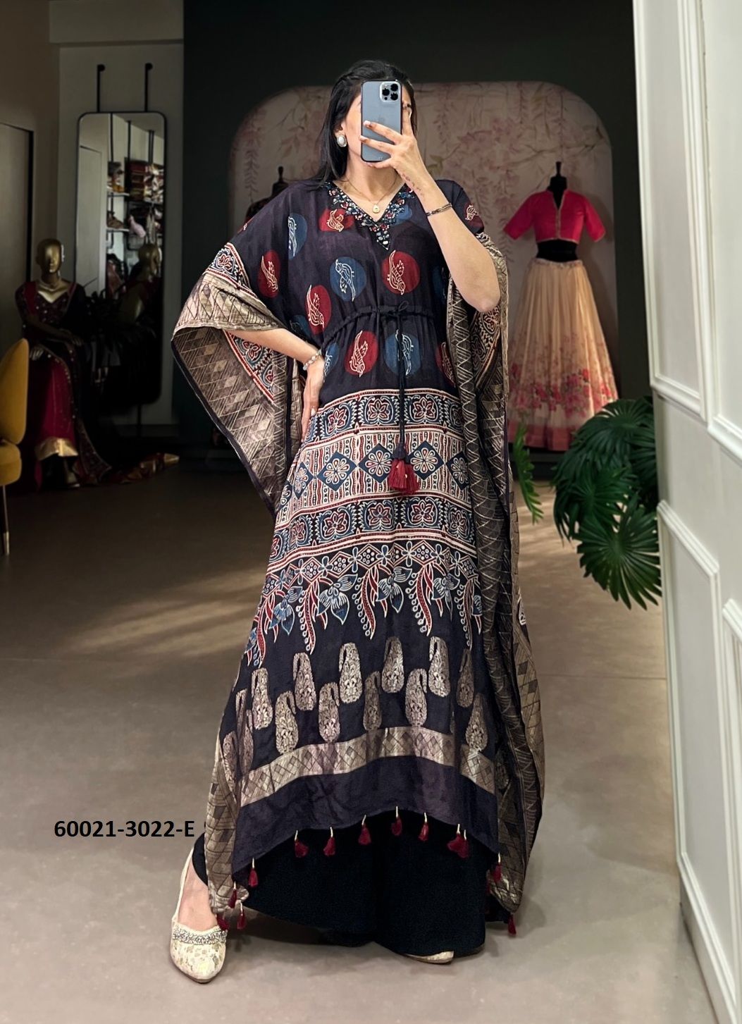 POCHOS & KAFTANS - Catalog # 60021 (Set of 5 Kaftans / Ponchos) by Brand AABHARAN