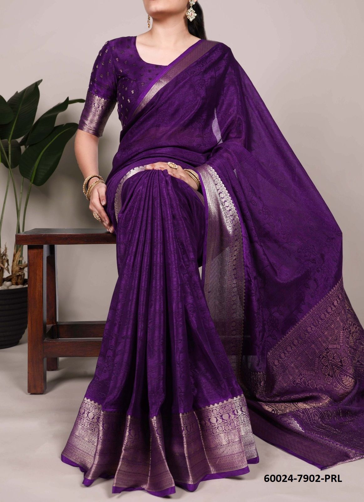 SERIES 7902 - Catalog # 60024 (Set of 4 Sarees) by Brand SERENGETI