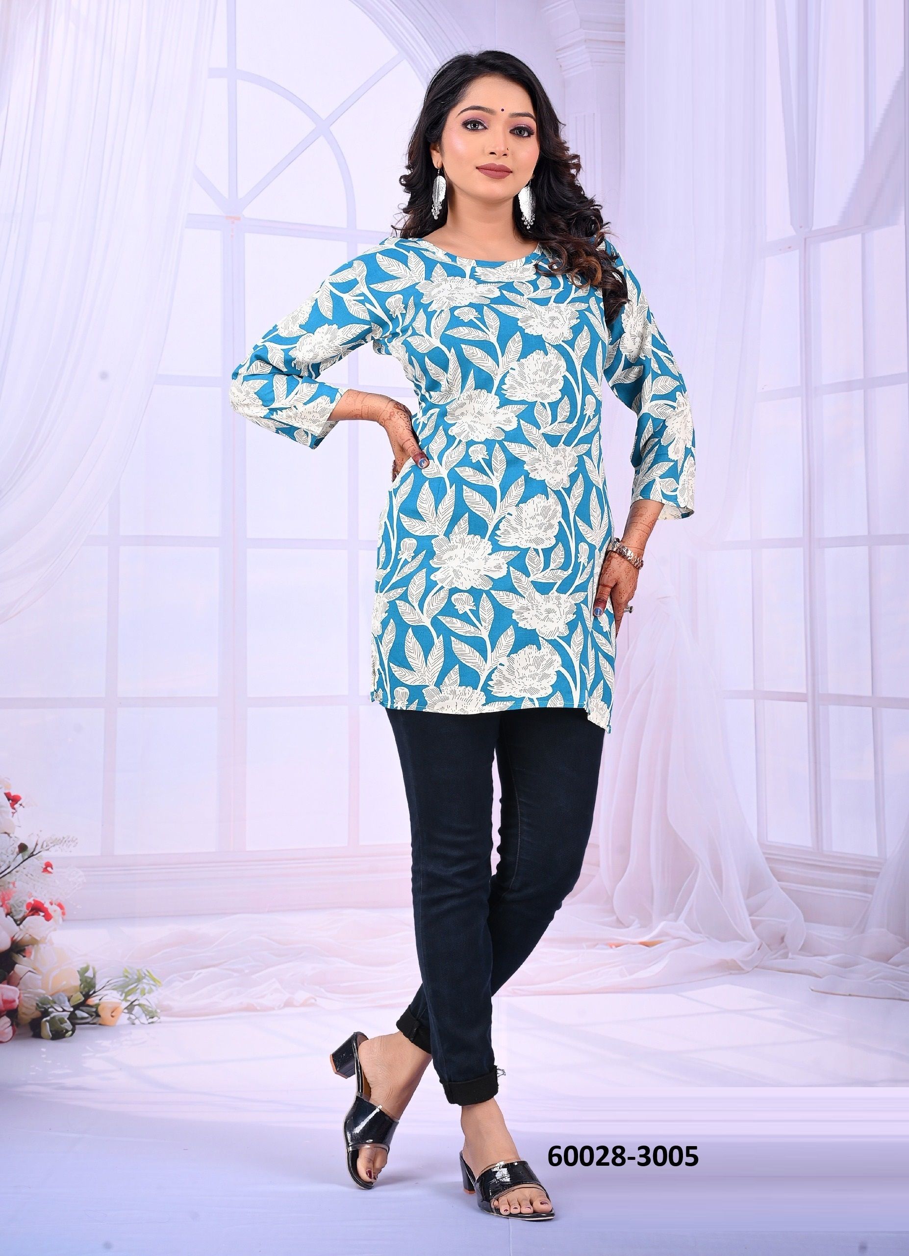 DAIRY MILK 3 - Catalog # 60028 (Set of 8 Readymade Women's Kurtis / Tops) by Brand PADMAVATI TEXTILES