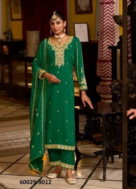 SAANJH - Catalog # 60029 (Set of 4 Readymade Salwar Suits) by Brand RANGOON