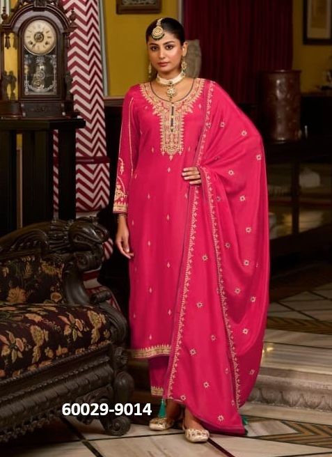 SAANJH - Catalog # 60029 (Set of 4 Readymade Salwar Suits) by Brand RANGOON