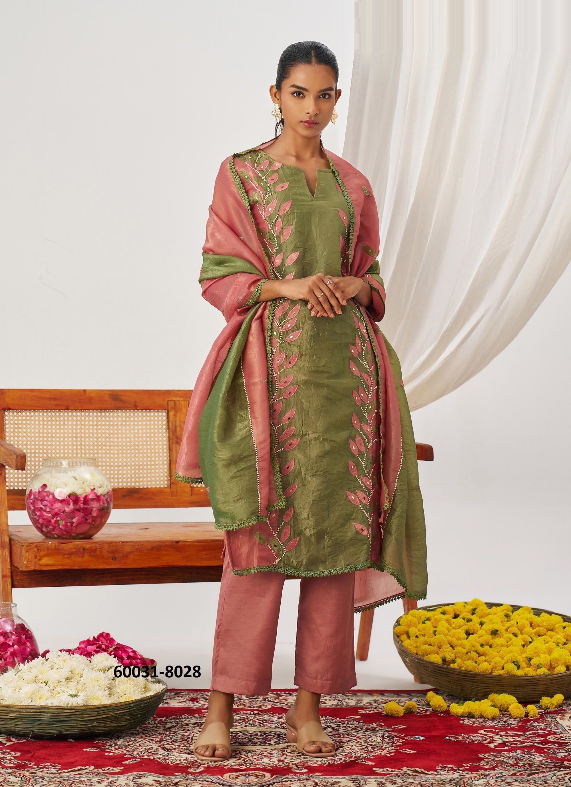 PHOOL - Catalog # 60031 (Set of 4 Readymade Salwar Suits) by Brand ALIZEH