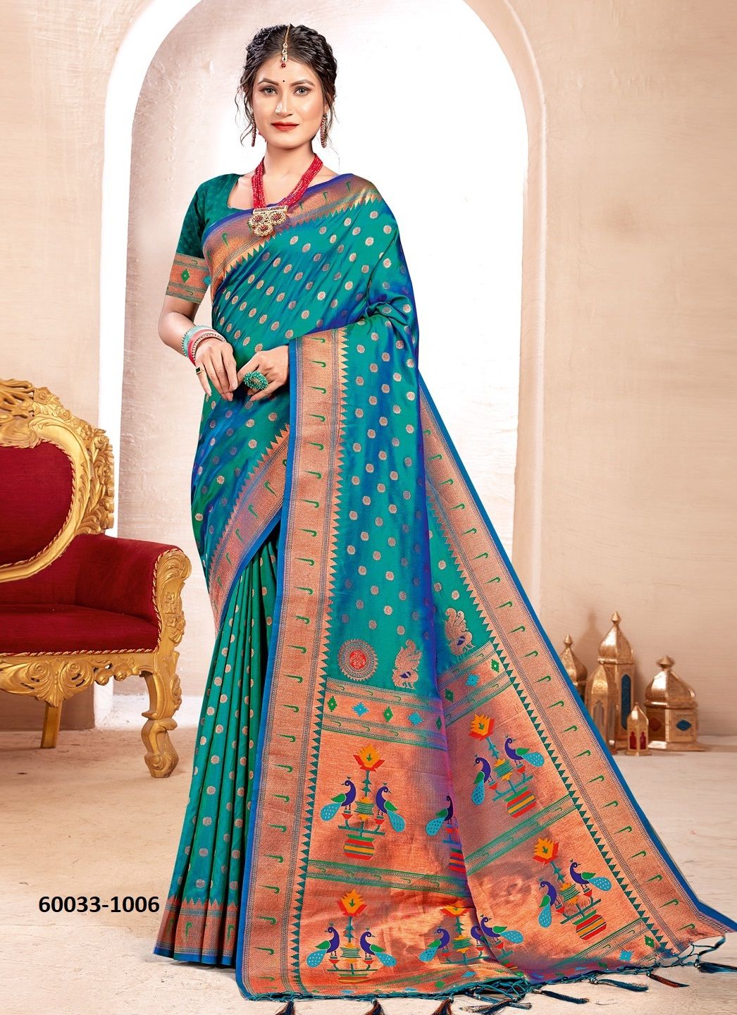 KAVITA - Catalog # 60033 (Set of 6 Sarees) by Brand DESI MUSE