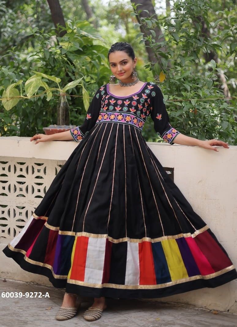 NAVRATRI WEAR 9272 - Catalog # 60039 (Set of 2 Readymade Gowns) by Brand DESI MUSE NAVRATRI WEAR 9272 - Catalog # 60039 (Set of 2 Readymade Gowns) by Brand DESI MUSE