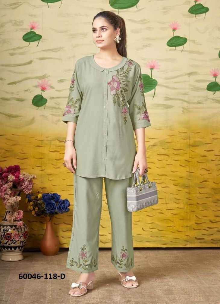 CO-ORD SET 118 - Catalog # 60046 (Set of 4 Tops With Bottoms) by Brand DESI MUSE CO-ORD SET 118 - Catalog # 60046 (Set of 4 Tops With Bottoms) by Brand DESI MUSE