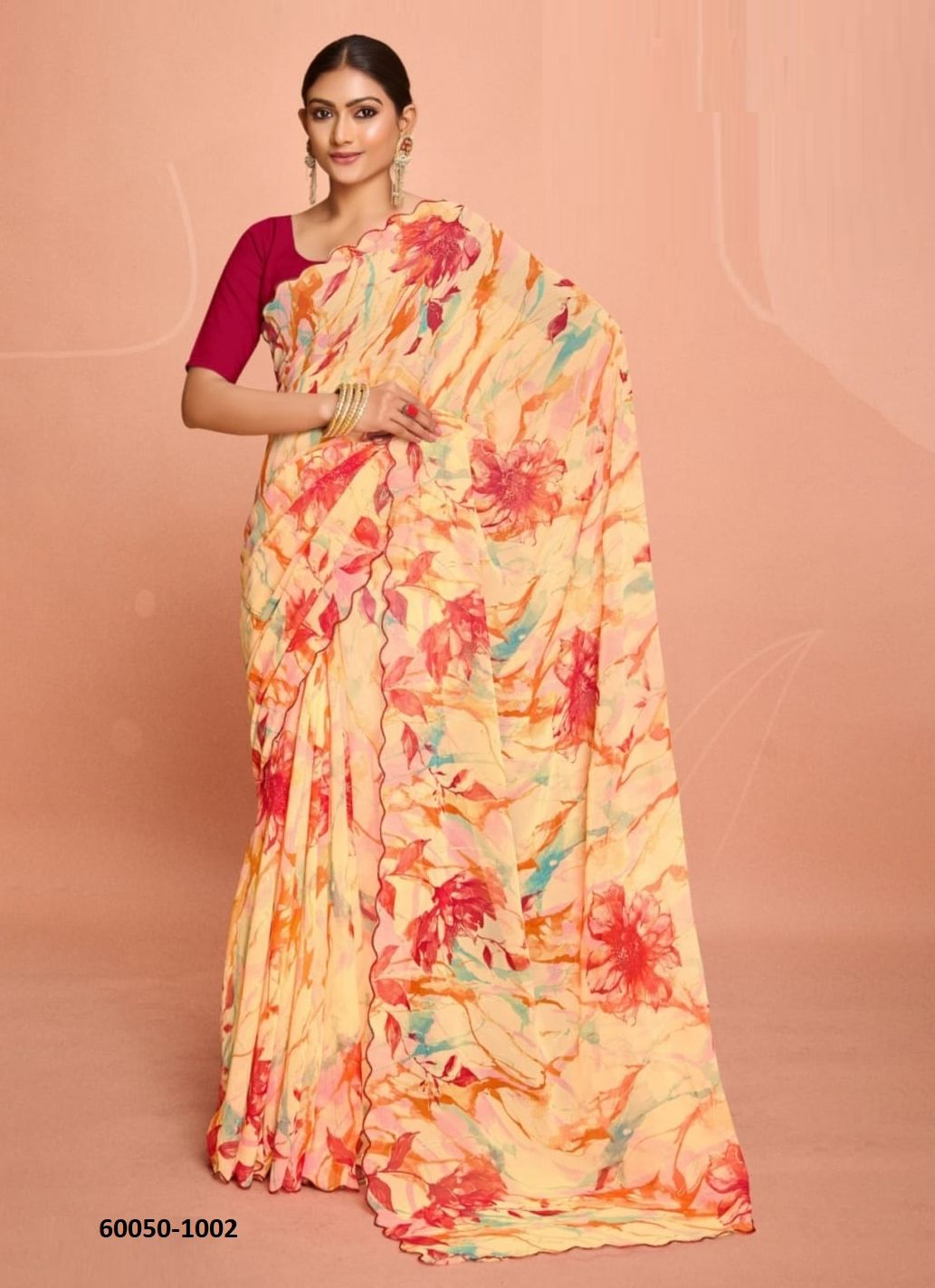 YUVAN 5 - Catalog # 60050 (Set of 8 Sarees) by Brand KASHVI CREATIONS