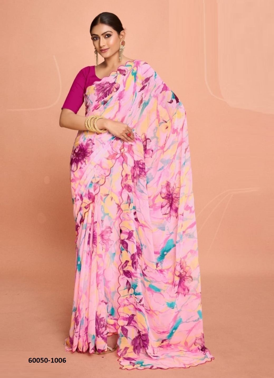 YUVAN 5 - Catalog # 60050 (Set of 8 Sarees) by Brand KASHVI CREATIONS