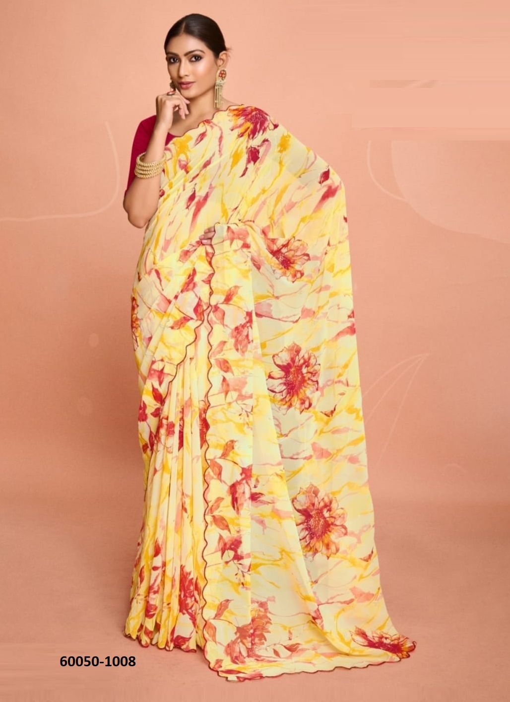 YUVAN 5 - Catalog # 60050 (Set of 8 Sarees) by Brand KASHVI CREATIONS