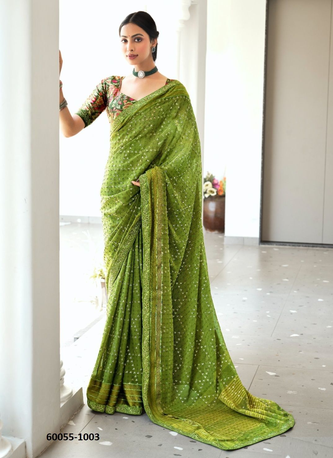 NAVISHA - Catalog # 60055 (Set of 6 Sarees) by Brand STAVAN